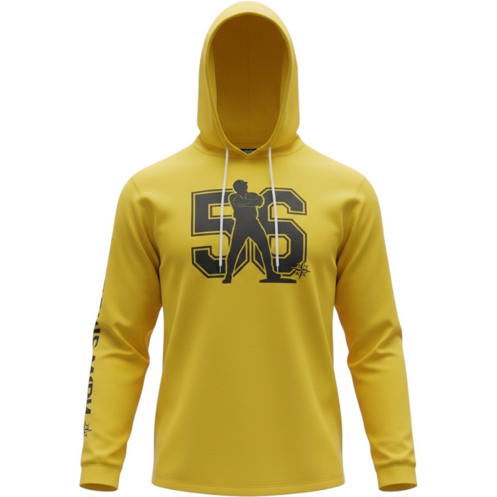 Seattle Mariners Randy Arozarena 51 Yellow Graphic Hoodie Mens XL Long Sleeve